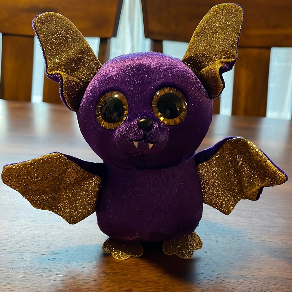 Ty Beanie Boos Count The Purple and Gold Halloween Bat 6 inch